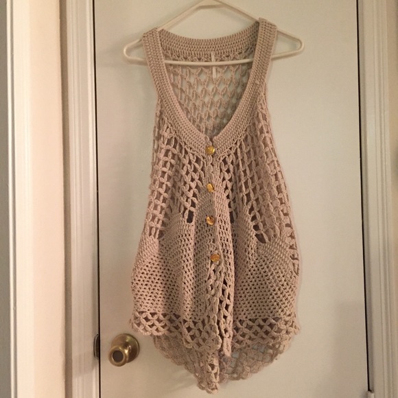 Free People Tops - FP Oversized Crochet Vest